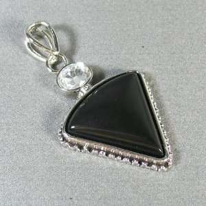   Plated Pendant  Beautiful Black Triangular Stone Pendant Toys & Games