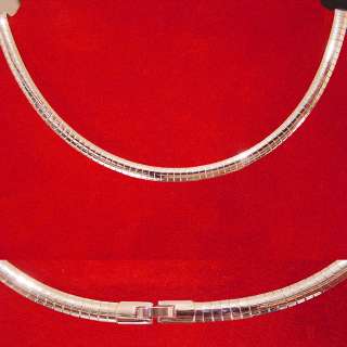 NEW HEAVY 925 STERLING SILVER EP OMEGA 18 CHOKER NECKLACE FAST FREE 