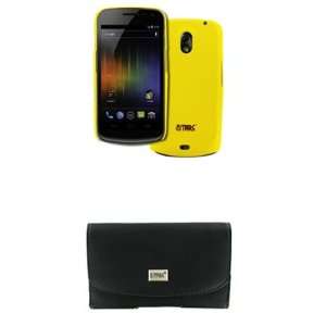 EMPIRE Verizon Samsung Galaxy Nexus I515 Black Leather Case Pouch with 