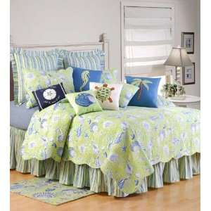  Green Shells Full Bedskirt