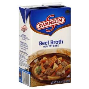 SWANSON BEEF BROTH 32oz 3pack: Grocery & Gourmet Food