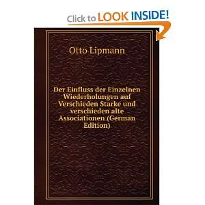   verschieden alte Associationen (German Edition) Otto Lipmann Books
