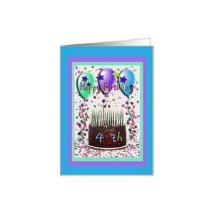    Happy Birthday, 40th, Chocolate Cake, Humor Card: Toys & Games