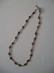 Handcrafted Necklace 20 Tear Drop Beads Great Gift  