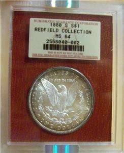 1880 S Morgan Silver Dollar MS 64 NGC Redfield Hoard  