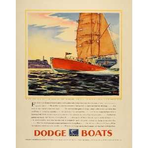   Dodge Speedster Boat Edward Wilson   Original Print Ad