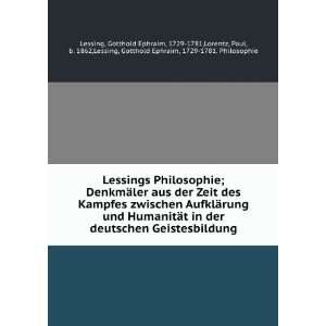   Lorentz, Paul, b. 1862,Lessing, Gotthold Ephraim, 1729 1781