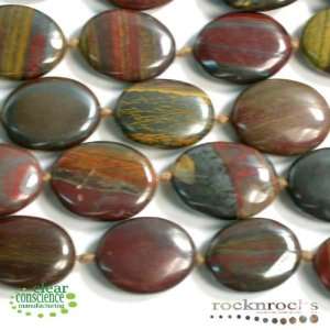  LOT OF 10 PREMIUM SUNSET JASPER 16X18MM OVAL GEM BEAD 