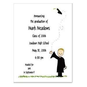  Blonde Boy Graduation Announcement