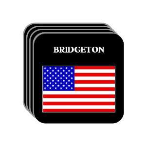 US Flag   Bridgeton, New Jersey (NJ) Set of 4 Mini Mousepad Coasters