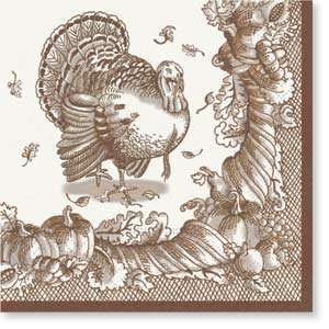  Turkey Toile Lunch Napkins