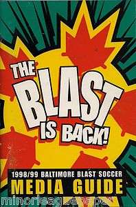 1998 99 Baltimore Blast NPSL Indoor Soccer Media Guide   MISL  