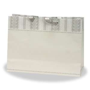 Berwick Sweet Lace Gift Bag, Silver, 16 Wide x 12 High x 6 Deep, 12 