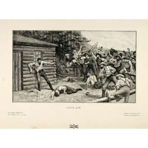  1901 Print Lynch Mob Men Lynching Rope Stanley Berkeley 