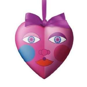   Art Heart, Pinks Face, Porcelain Love Heart w/ Hanger in Gift Box