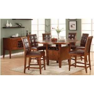  Hudson Dining Counter Top Round Table   Wine Storage Modus 
