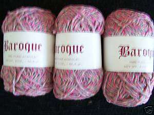 Baroque fashion yarn, Super Yarn Mart, Calais, lot of 3  