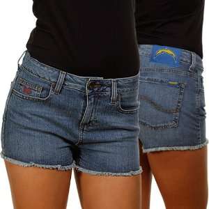  San Diego Chargers Ladies Tight End Jean Shorts: Sports 