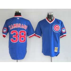  Carlos Zambrano #38 Chicago Cubs Replica Retro Jersey Blue 