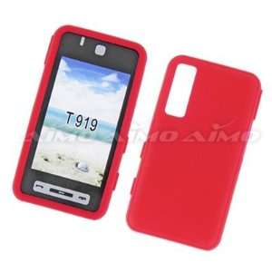   919 Soft Silicone Protector Skin Case Red/Hot Pink 