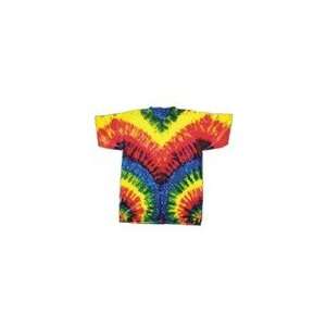   Dye T Shirt in Primary Colors with Tie Dye Zipper Pattern Sports