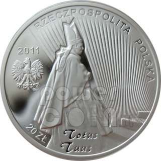 BEATIFICATION JOHN PAUL II Pope Silver Coin 20 zl Poland 2011  