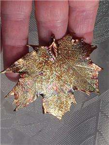 AWESOME MAPLE LEAF! Gold & Silver & Copper Dip PENDANT Real 