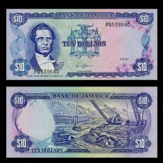 10 DOLLARS Banknote JAMAICA   1981   George GORDON   AU  