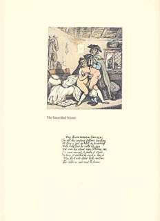 Lithographic reproduction of 18th century bawdy cartoon made in 1969.