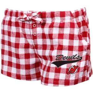   Jersey Devils Womens Red Paramount Flannel Shorts: Sports & Outdoors