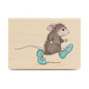  House Mouse Mounted Rubber Stamp Big Foot: Home & Kitchen