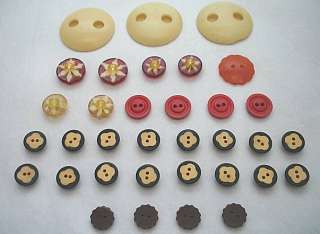 Vintage Buttons 1920’S Bakelite Lucite Celluloid 34  