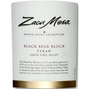 2007 Zaca Mesa Black Bear Block Syrah 750ml Grocery 