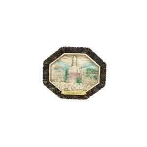  Antique Plate in Frame with Tower of David