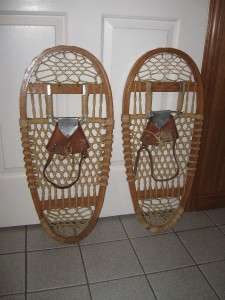 VINTAGE SWENSON AND SWENSON BEAR PAW SNOW SHOES W/LEATHER BINDINGS VT 