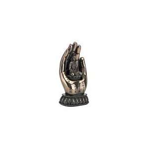  Guan Yin Buddha Seated in Palm of Hand, Cold Cast Statue 