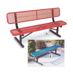 Thermoplastic Coated Steel Benches   Green  Industrial 