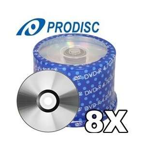    50 Prodisc Spin X 8X DVD R 4.7GB Clear Coat Top Electronics