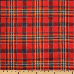  60 Wide Fleece Plaid Red Fabric By The Yard: Arts, Crafts & Sewing