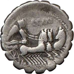  Naevius Balbus GREEK WAR CHARIOT Horse Rare Ancient Silver Coin  