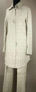 Kiton Linen/Silk Elegant Walker Pant Suit 6/8 NEW $1480  