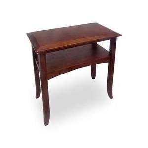    Craftsman Hall Table with Shelf Antique Walnut Electronics