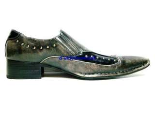 Mens Italian Style Studded Pointy Toe Loafers Shoes NIB  