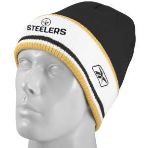  Reebok Pittsburgh Steelers Black Coaches Cuffed Knit 