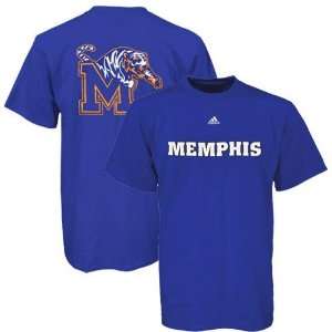  adidas Memphis Tigers Royal Blue Prime Time T shirt 