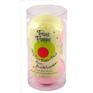 Fruit Frappe Key Lime Passionfruit Two Tone Fizzie Bath Bursts, 3.5 