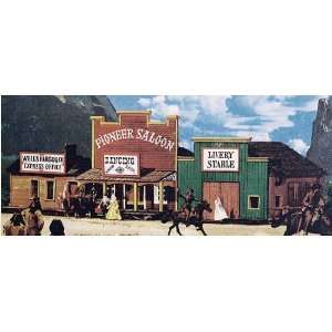   Western Union Office, Pioneer Saloon & Livery Stable Kit Toys & Games