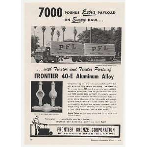 1954 Pacific Freight Lines Tractor Trailer Frontier Print Ad:  
