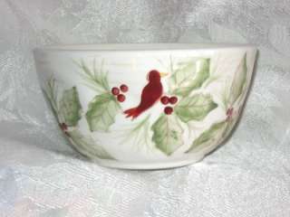 New Laurie Gates Ware Red Bird & Hollies Bowl  