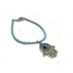   Hamsa/Hand of Fatima and Evil Eye Charm   Good Luck Bracelet: Jewelry